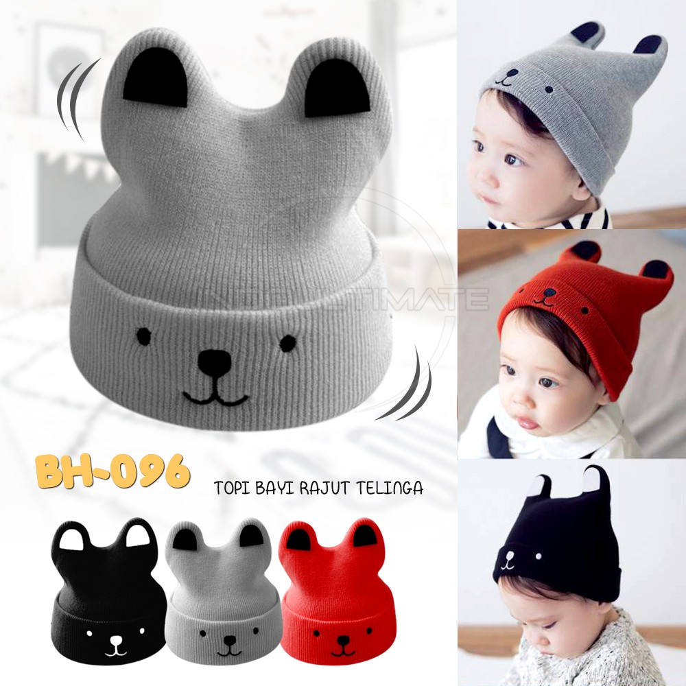 Kupluk Rajut Bayi BH-096 Topi Bayi Lucu Perlengkapan Bayi Topi Anak Topi Kupluk Rajut Bayi