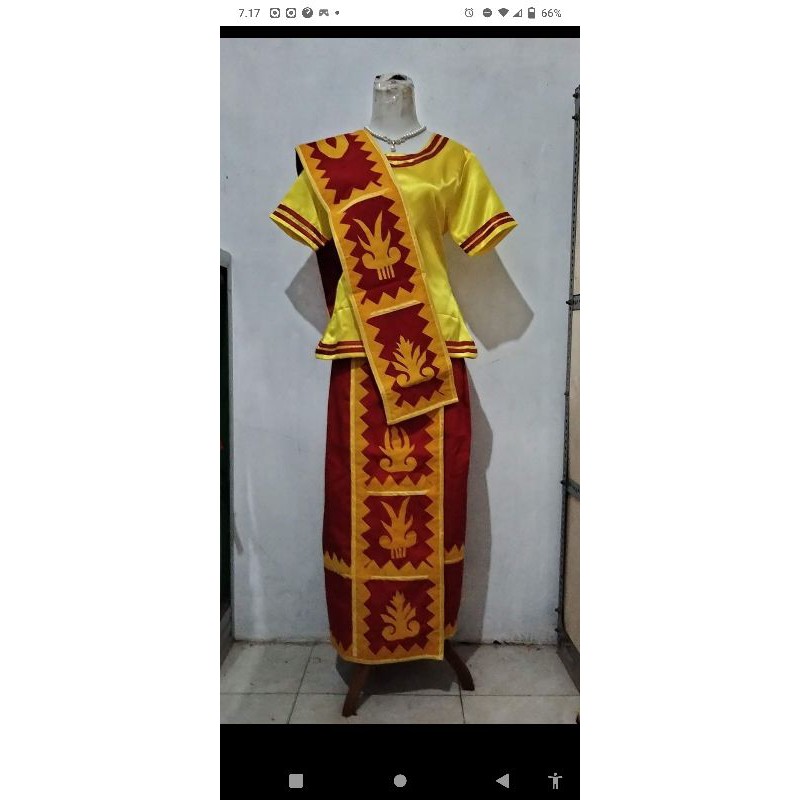 Jual Batik Nias/Baju Adat Nias/Baju Tari Nias Kuning Nias Selatan | Shopee Indonesia