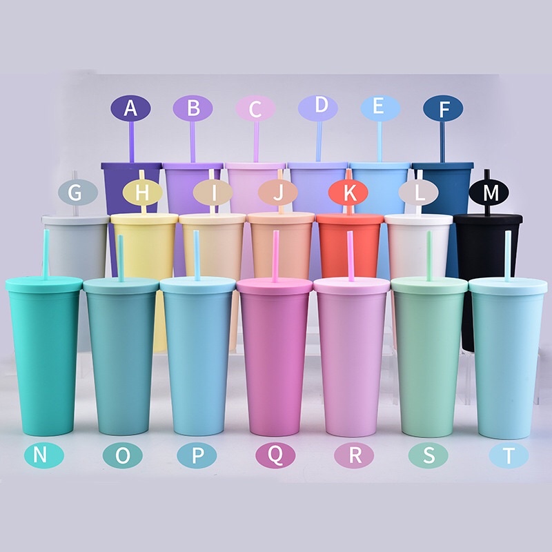 botol minum korea pastel / tumbler korea sedotan / Tumbler 24oz / botol minum sedotan korea (baca de