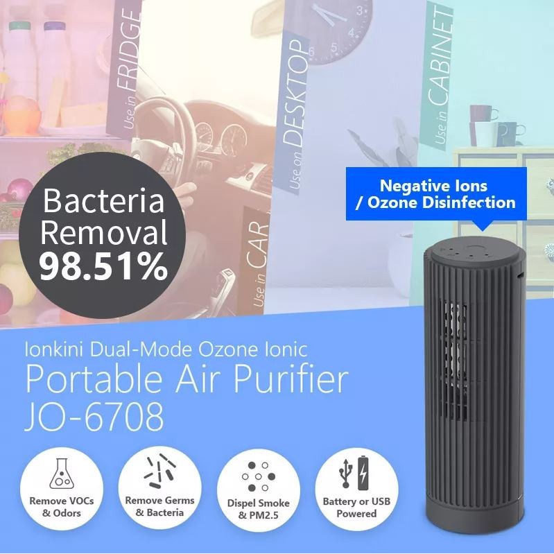 IONKINI JO-6708 Dual Mode Portable Air Purifier Ozone Pembersih Udara