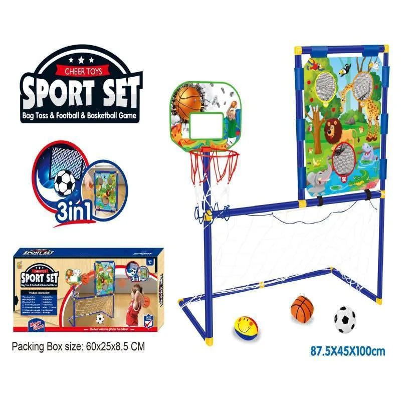 MWN Mainan Sport Set 3 in 1 Bag Toss / Football dan Basket Ball Game No.ZG