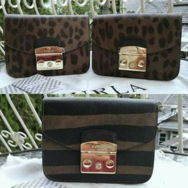 TAS SALEMPANG FURLA METRO METROPOLIS PATTERN