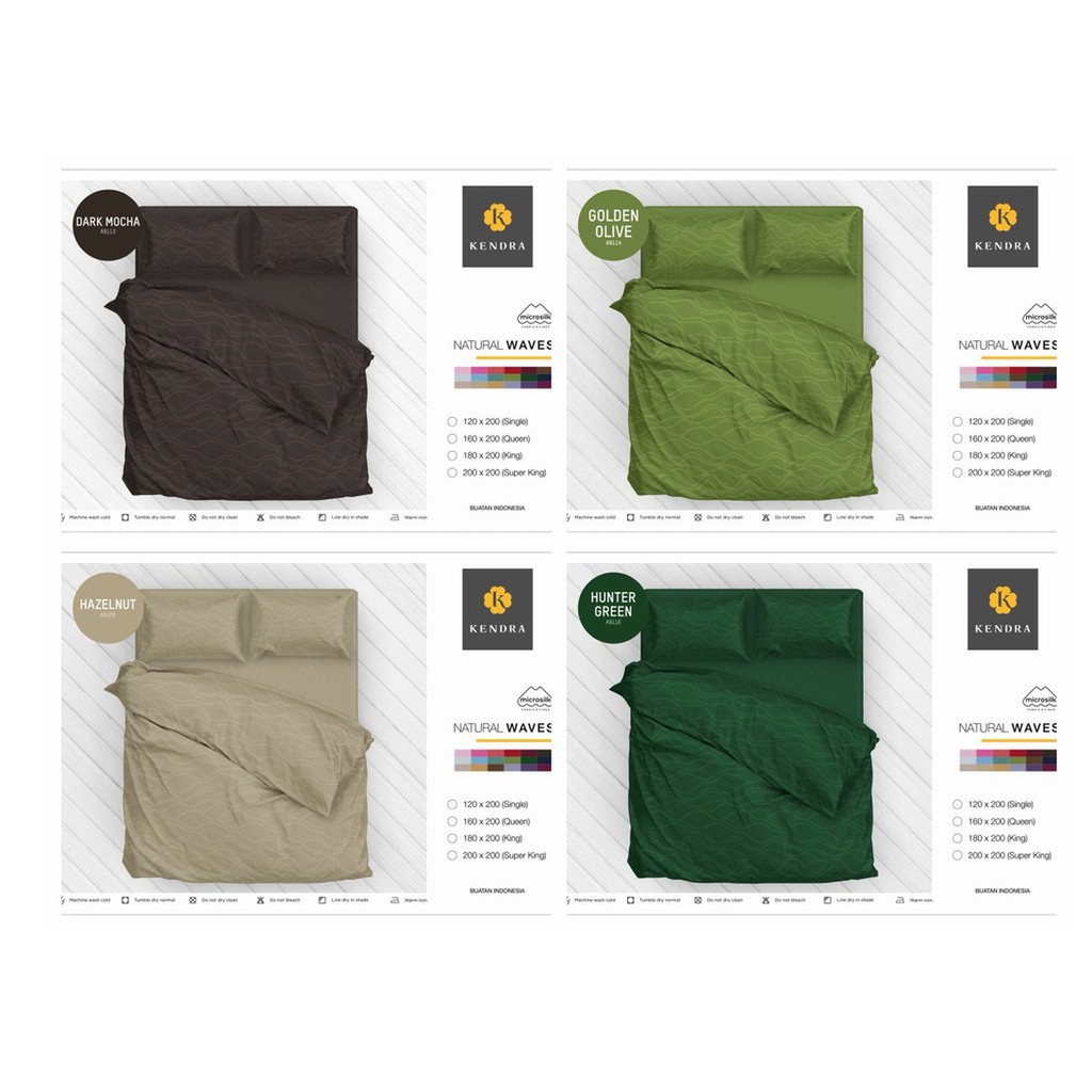 Terlaris Sprei Polos Jacquard Kendra Single 100x200 Tinggi 20/120x200 Tinggi 30