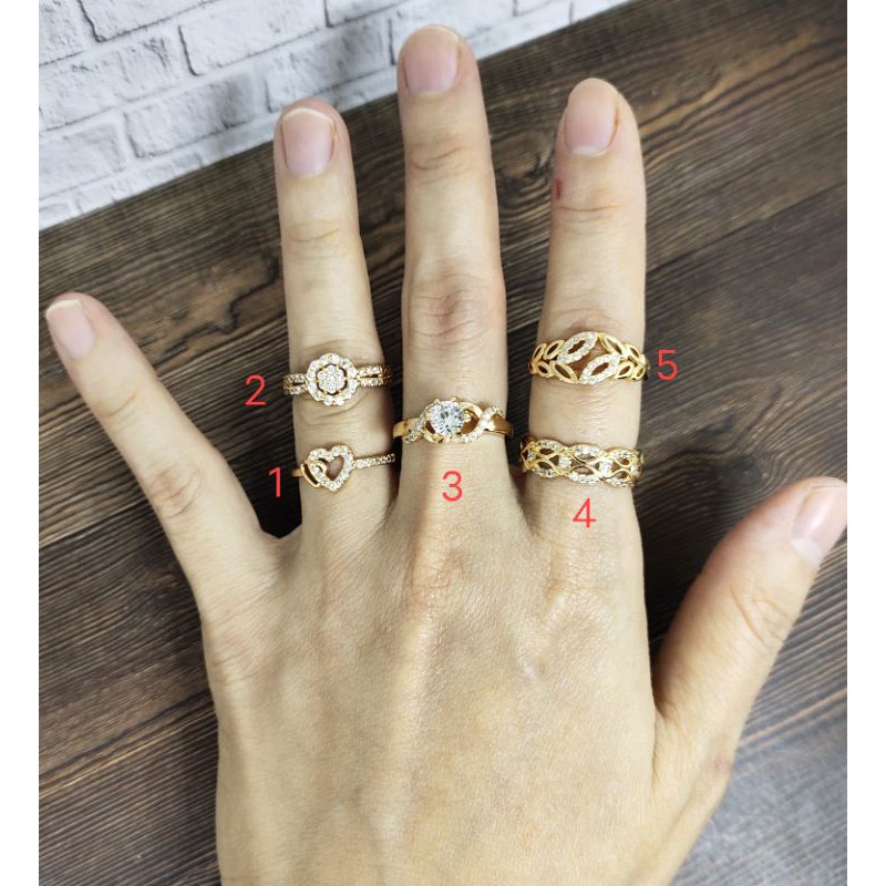 Fifi Fashion Cincin Cantik Joevanca Perhiasan Lapis emas 28#
