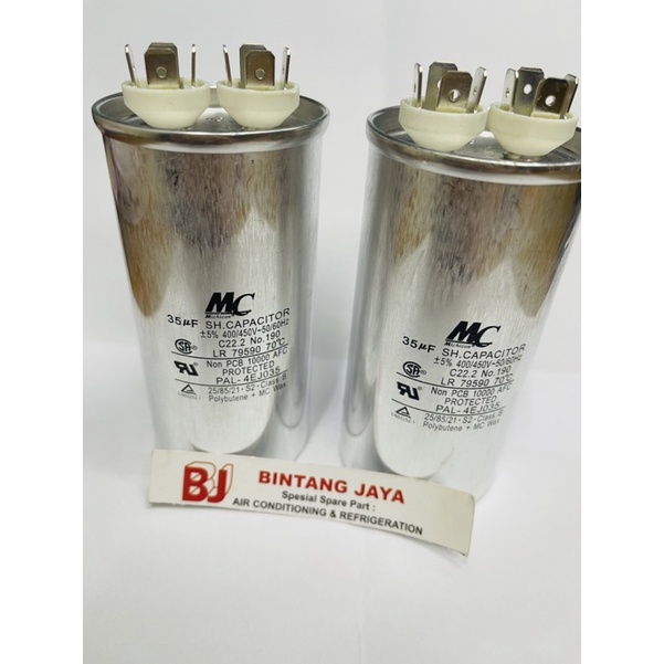 Capasitor AC 35uf mikro MC/ capasitor Kapasitor ac 1pk 1.5pk