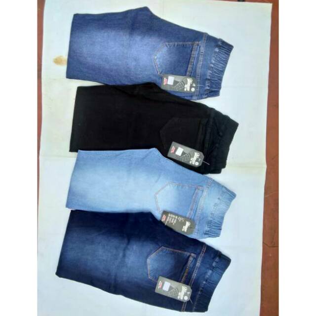 celana jeans pinggang karet lejing slim / ngaret / street / legging jeans anti begah