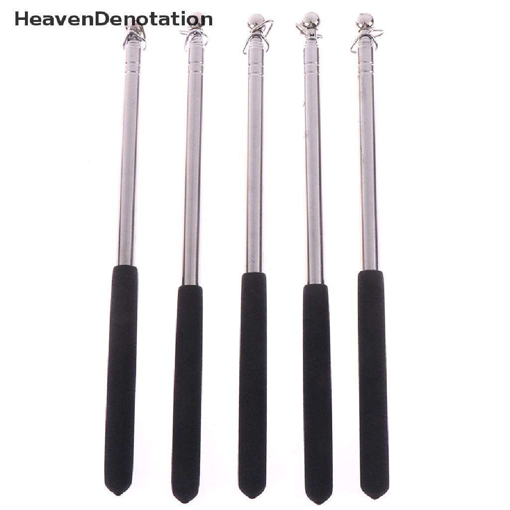 (Heavendenotation) Tongkat Bendera Teleskopik Bahan Stainless Steel Panjang 1m