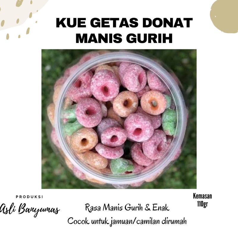 

KUE GETAS DONAT WARNA WARNI | KHAS BANYUMAS | HARGA TERJANGKAU | FREE GIFT MIN BELANJA 50K (all item)
