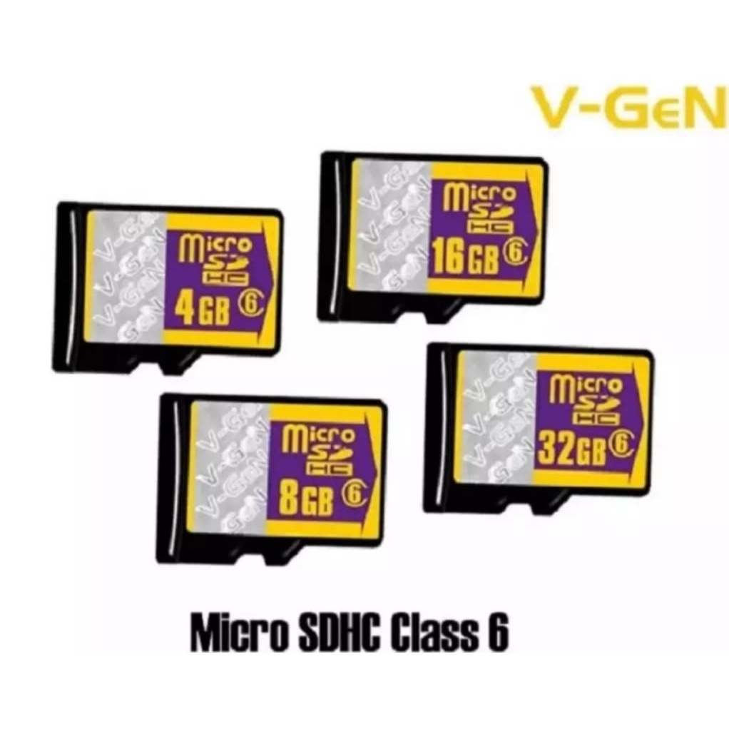 MEMORY CARD / MMC MICRO SD 16GB V-GEN CLASS 6 48MB/s - MEMORY MICRO SD V-GEN 16GB-ORIGINAL