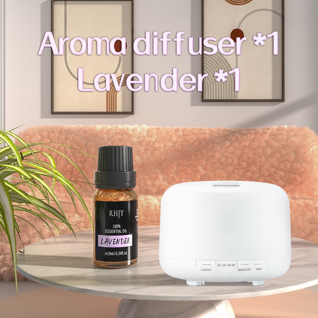 100% ORI Aromaterapi Difuser 500ML Aromaterapi Difuser Dengan-Diffuser*1+OIL*1