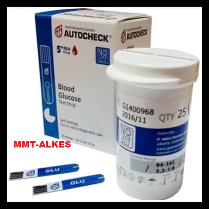 STRIP AUTOCHECK BLOOD GLUCOSE STRIP STIK  AUTOCHECK GULA DARAH 25