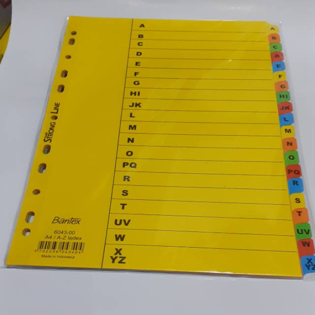 

Divider / Pembatas Dokumen Bantex A4 (A-Z) - 6043