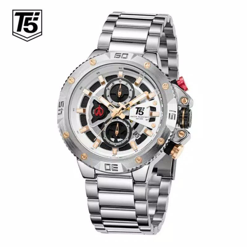 Jam T5 H3705 original chrono aktif free tin box