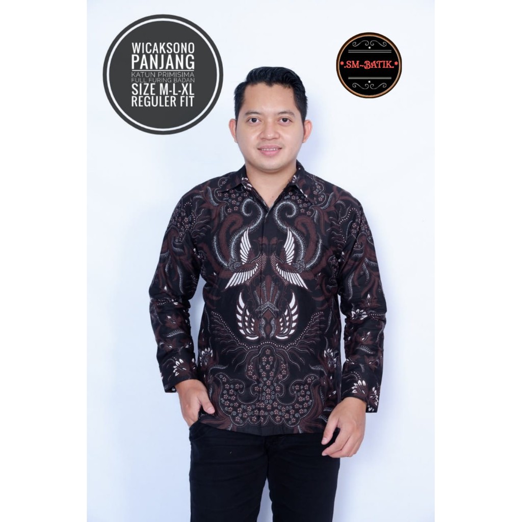 WICAKSONO SM BATIKSOLOAMANAH BAJU KEMEJA BATIK SOLO PRIA LENGAN PANJANG PENDEK LAPIS FURING ATASAN PREMIUM MODERN PANJI LESMONO PARANG CENDONO PARANG MIRING PARANG UNGU PEKSI IJO NEW PEKSI KUNING PEKSI SELING PEKSI WARNA 5 PERMATA HITAM PRABA PRADANA KLA