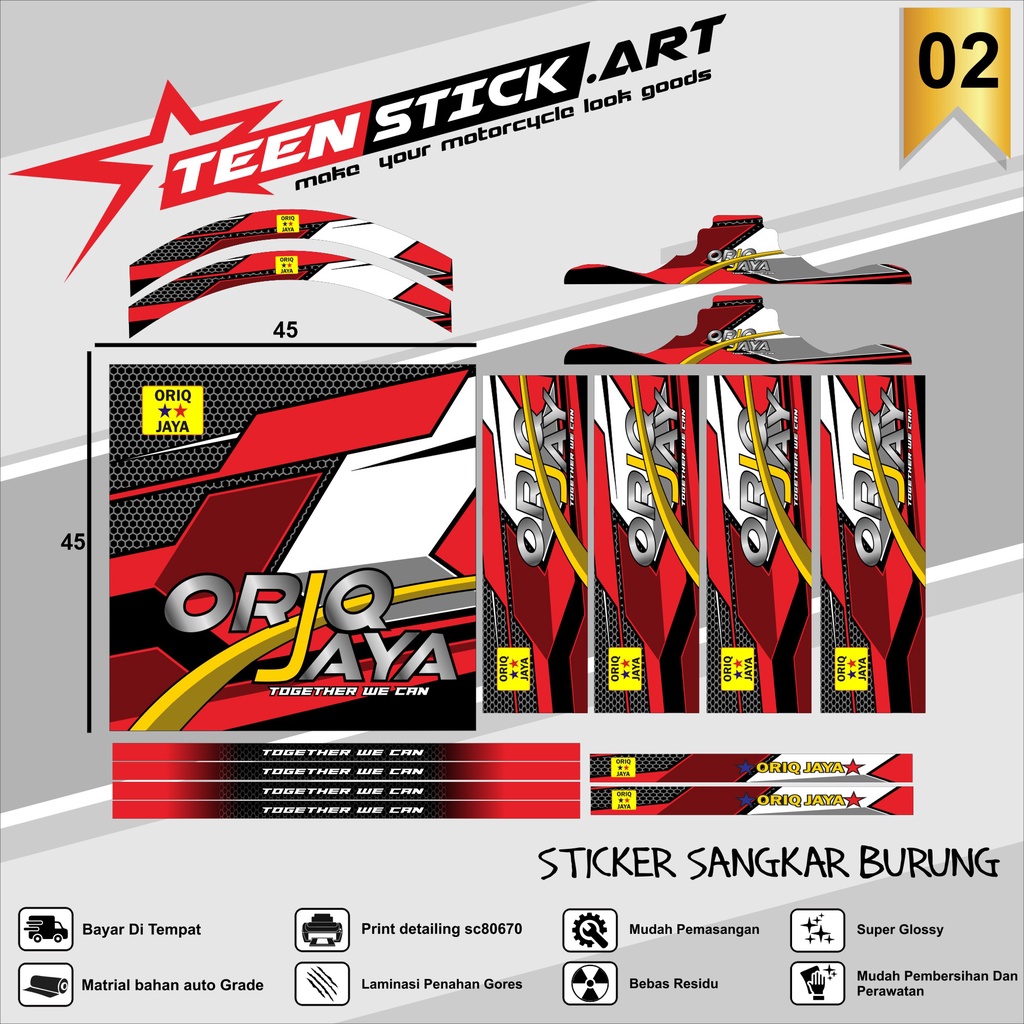 Stiker Decal SANGKAR KOTAK KICAU MANIA Sangkar EBOD JAYA Sangkar ORIQ JAYA Sangkar Kicau MANIA KACER