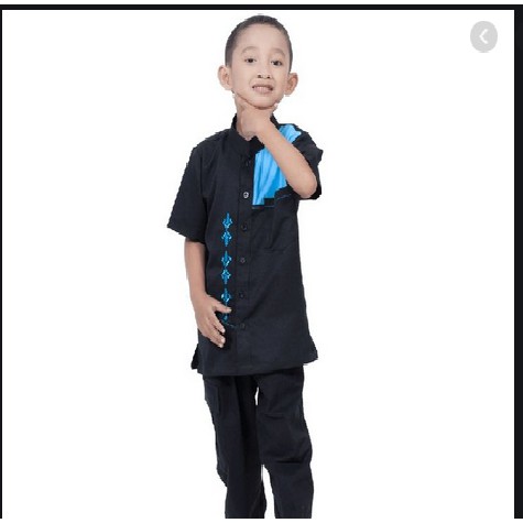 Diskon Koko anak muslim Kliko 04 Hitam / Set Baju Anak laki Laki / Baju Muslim Anak Laki Laki /Seply