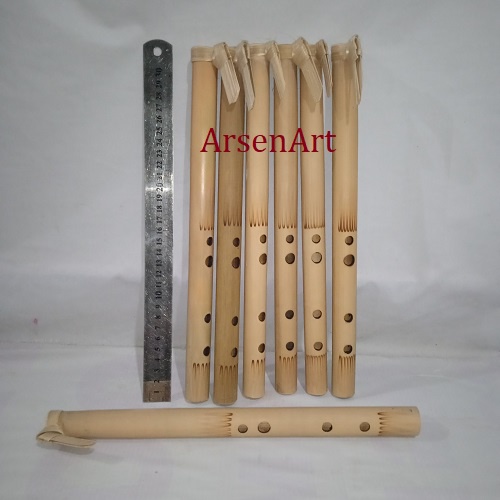 Suling Bambu Suling Degung Suling Sunda Lubang Empat Panjang 30 Cm Alat Musik Tiup Tradisional