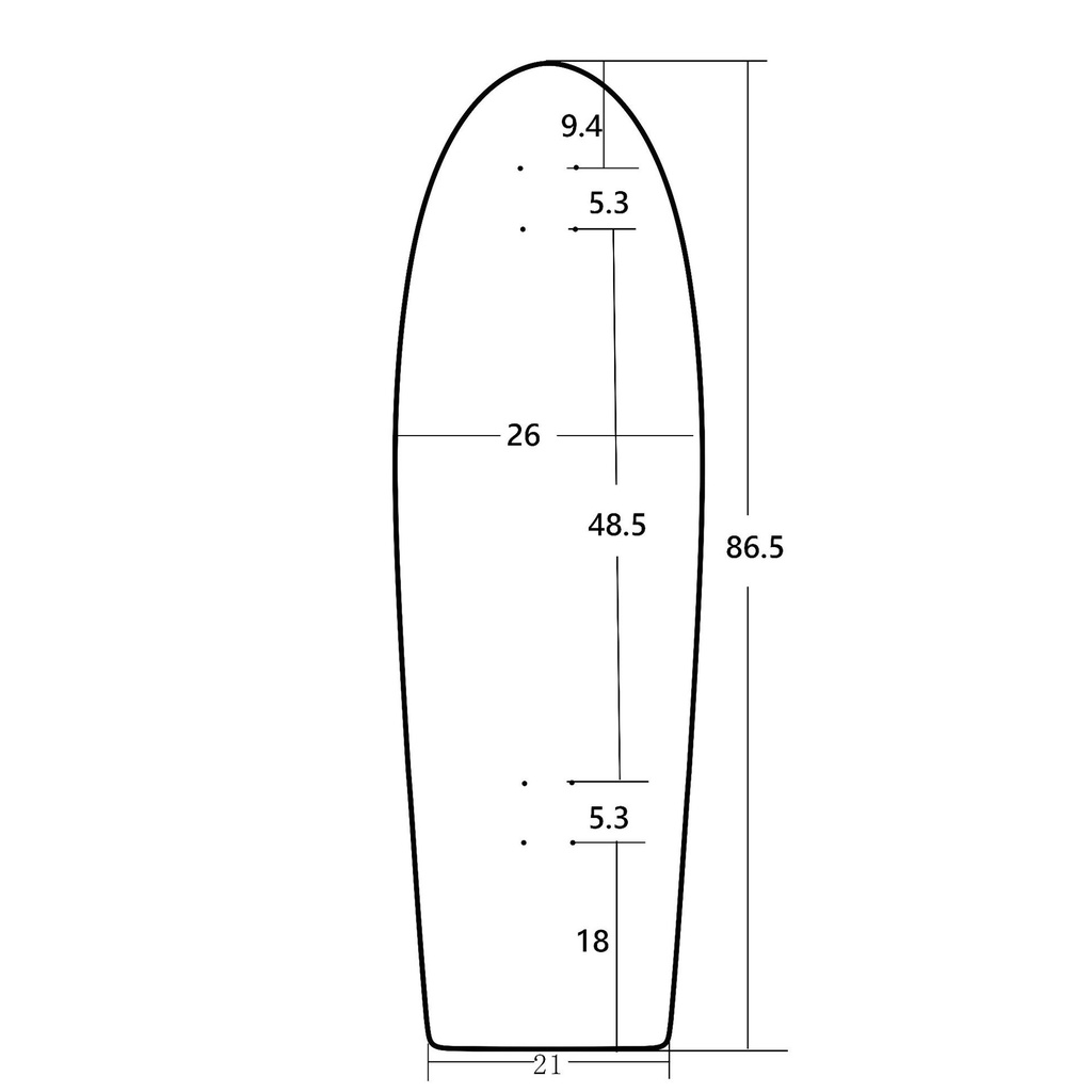 Deck Skateboard 34x10.25 Inci Dengan Desain Cold Press Canandian Maples Deck