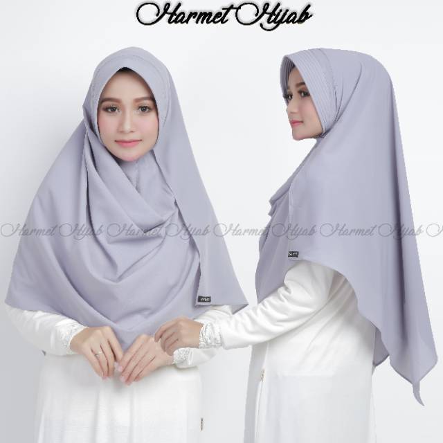 KERUDUNG PASMINA HIJAB PASHMINA INSTAN PAD ANTEM  PET ANTEM 2 MUKA TWO LOOPS THALIA 210X75 CM