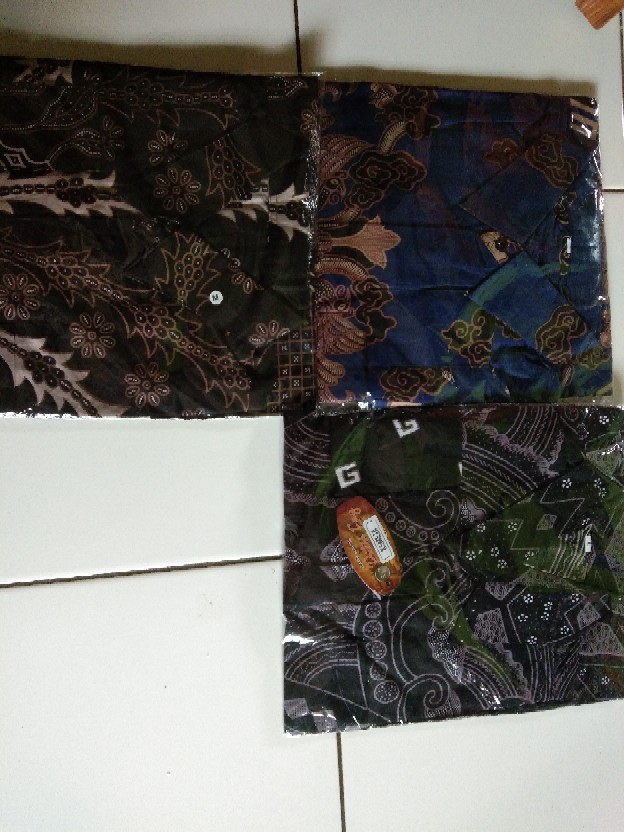 Atasan Batik Pria Lengan Panjang Kenongo Hem Padi Pekalongan M L Xl