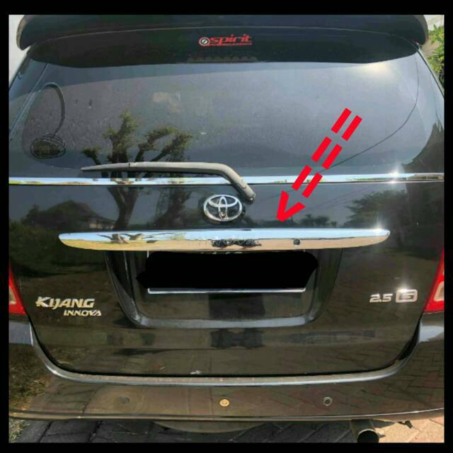 Lis LIST trundlite pintu bagasi belakang toyota innova inova lama 2004 sampai 2010 2009 2008 2007 2006 2005 chrome CROME