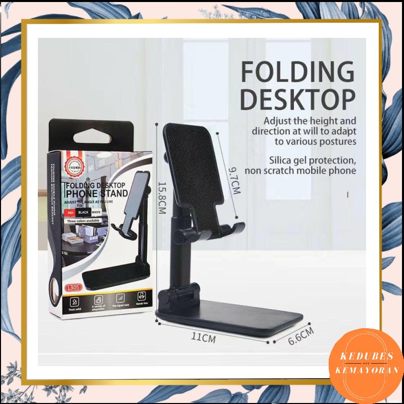 Folding Desktop Dudukan Smartphone Stand Handphone Holder 23 Multi Angle [KK]