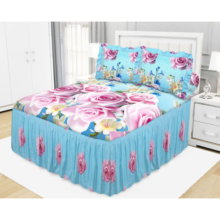 Sprei Rumbai California Rosea - Ukuran 180x200 / Sprei Murah / Sprei Polos / Roomall