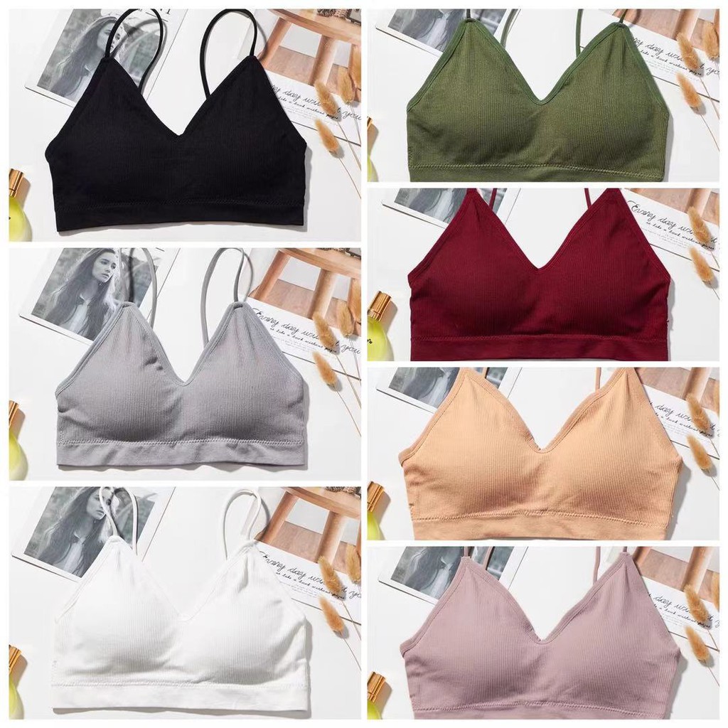 Bra Fashion Wanita Bra Murah Sport Bra Import Sport Bra Bahan Nylon Bra Simple