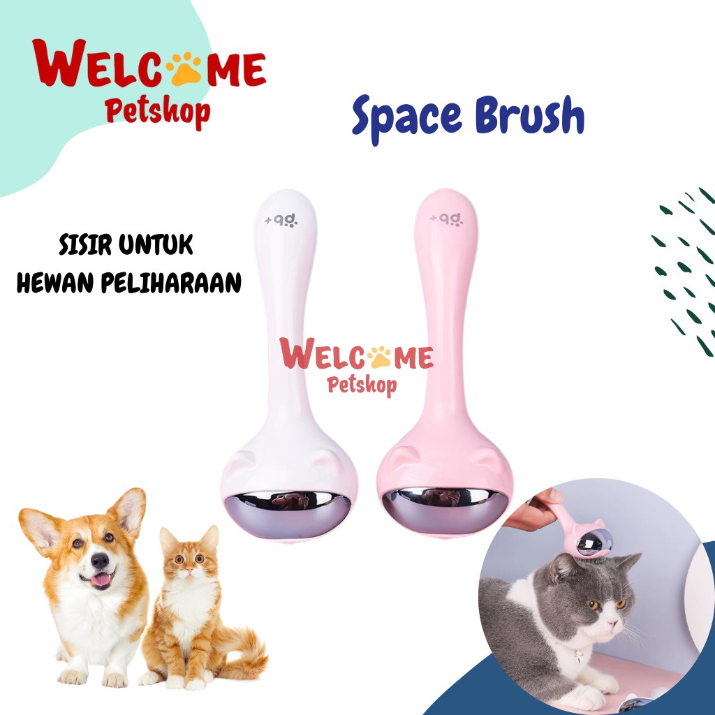 Space Brush Sisir Bulu Anjing Kucing Grooming Sikat