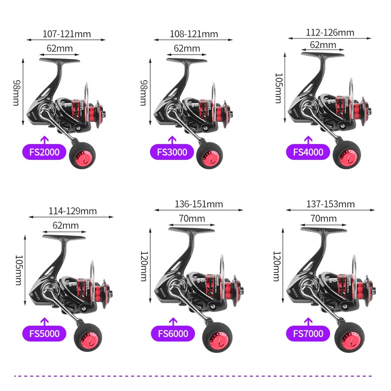 Spinning Fishing Reel Pancing 5.2:1 13+1BB  Max Drag10=5kg Fishig Wheel Penggulung Metal CNC Handle 2000-7000 Bahan Metal Fishing Reel Joran Pancing Gulungan Pancing Alat Pancing Joran Pancing Murah Saltwater Freshwater Fishing Gear Fishing Tool