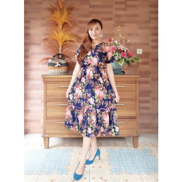 Dress Andin Ruffle Amanda Ikatan Cinta Busui Friendly