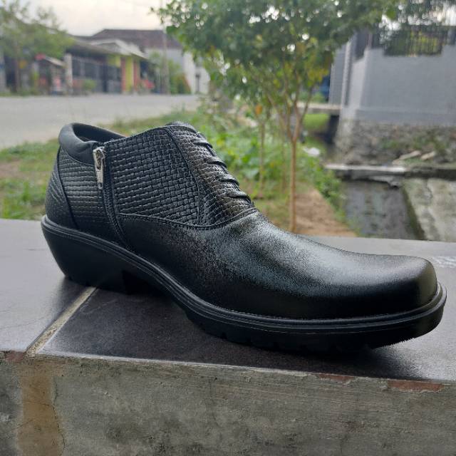 MANDIENS K177FT - Sepatu Boots Kulit Asli Medali - Sepatu Kulit Pdh Tni Polri Jenggel Gaya Koboi