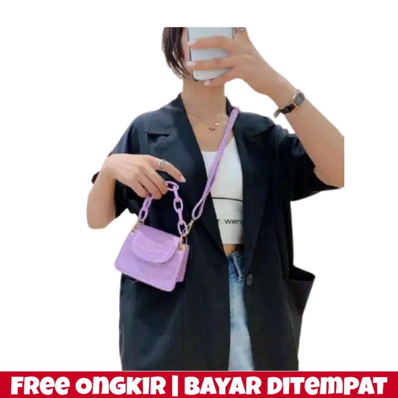 5.5 Sale Tas Selempang Wanita Croco Style Korea Jennie