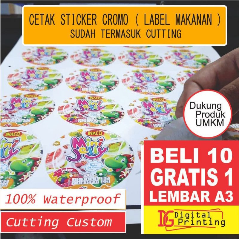 

STIKER LABEL KEMASAN / STIKER LABEL MAKANAN / CETAK STIKER MURAH / STIKER KROMO