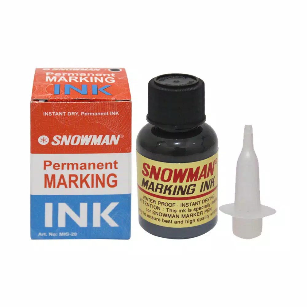 

Tinta PERMANENT Refill Marking Ink Snowman Tinta Spidol 1 box isi 12
