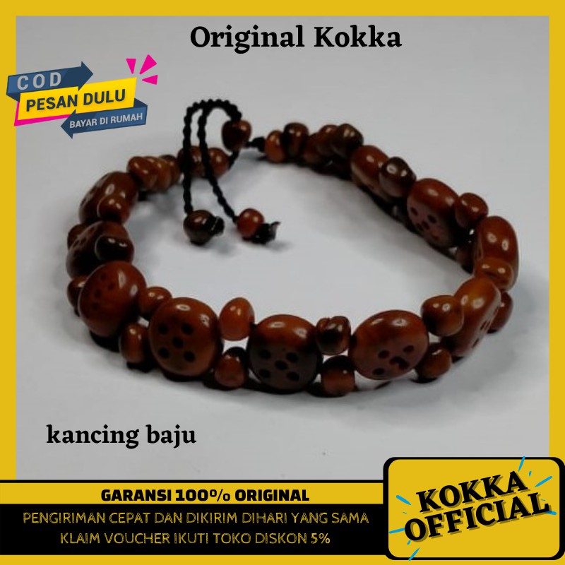 [ COD ] Gelang Kaoka Motif Kancing Baju Asli Kayu Kauka Kaukah Koka Kaukah Kaokah By Kokka Official