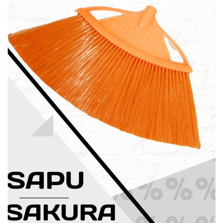 Dragon Sapu Sakura Warna Warni Plus Gagang Sapu Lantai Sapu Senar Sapu Nylon Dragon