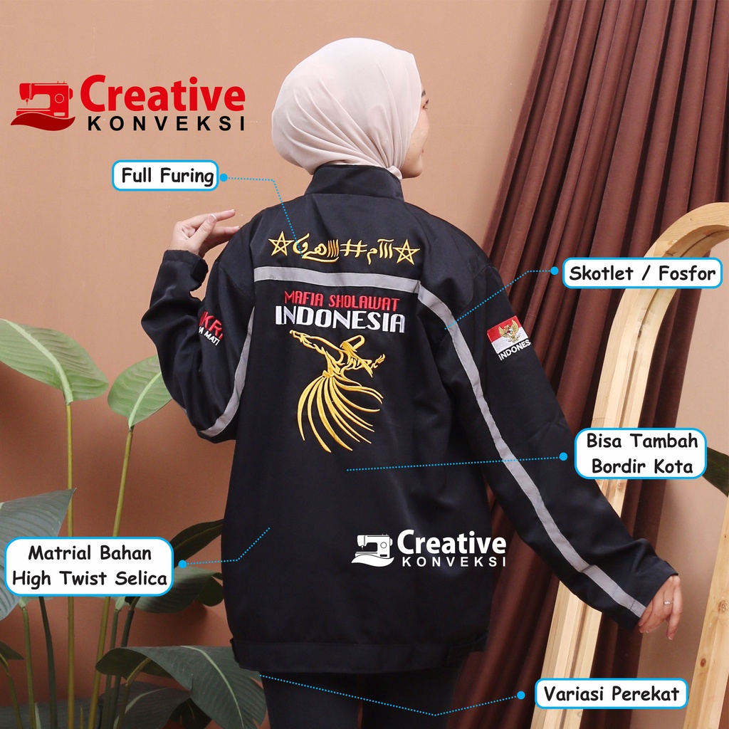 Jaket Majelis Mafia Sholawat GRATIS NAMA mafis / MAFISHO / Jaket Majlis nu nahdlatul ulama
