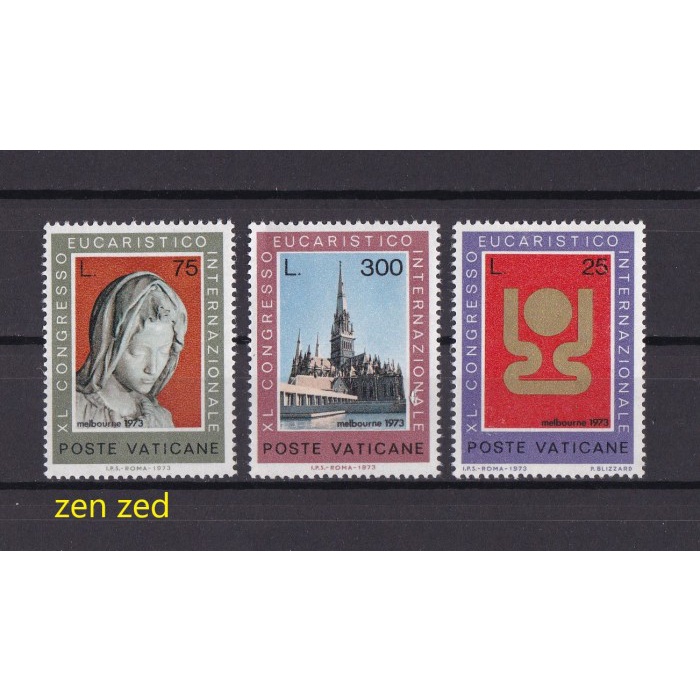 

0423 Perangko Vatican City 1973 Worldcongress 3v Mnh