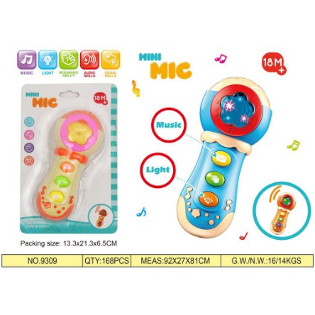 MINI MIC mainan anak microphone mini ada suara dan lampu