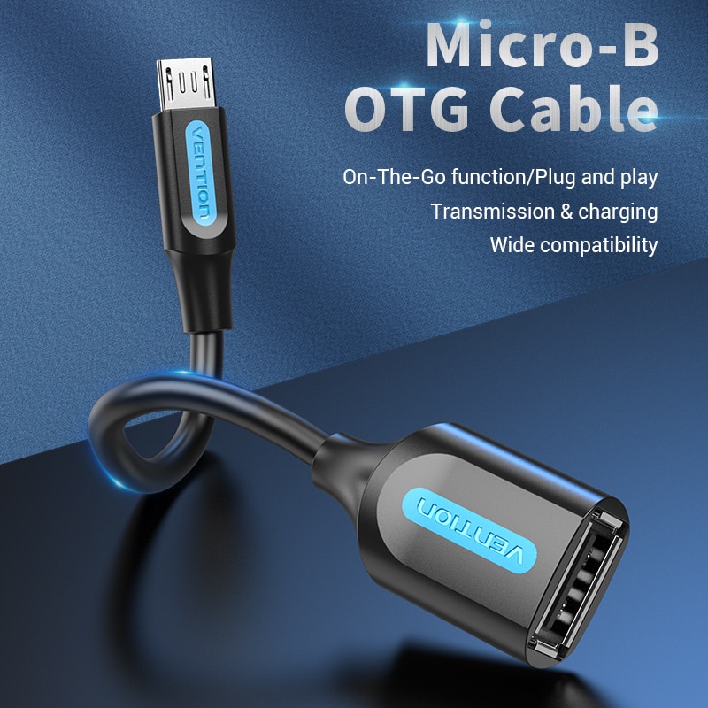 Vention Kabel Adapter Micro Usb Ke Usb Otg 480mbps Male Ke Female Untuk Smartphonetablet