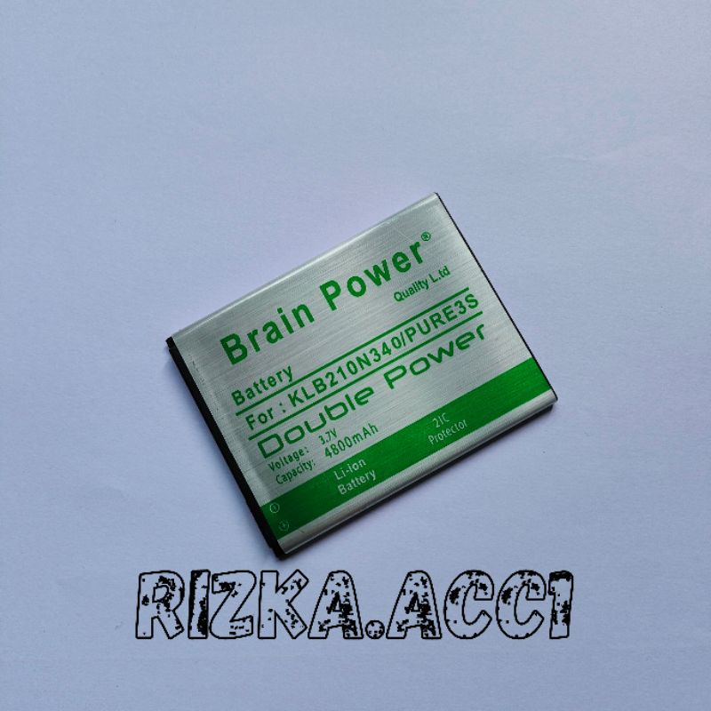 Baterai Batre Batere Himax Pure 3S KLB210N340 Brain Double Power Battery Hp