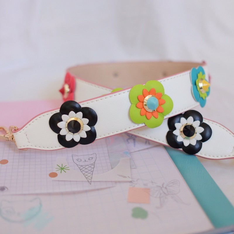 Strap You Daisy Flower / Gold Hardware/ Bag Strap/ Tali Tas Panjang / Strap Bag / Strapyou