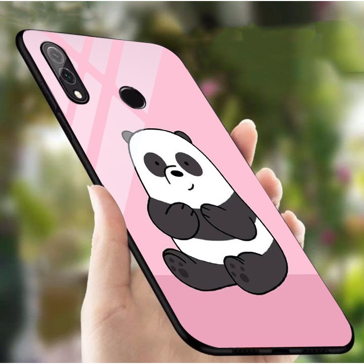 [K26] Soft Case Glass Karakter For Oppo/Vivo/Xiaomi/Samsung/Iphone/Realme