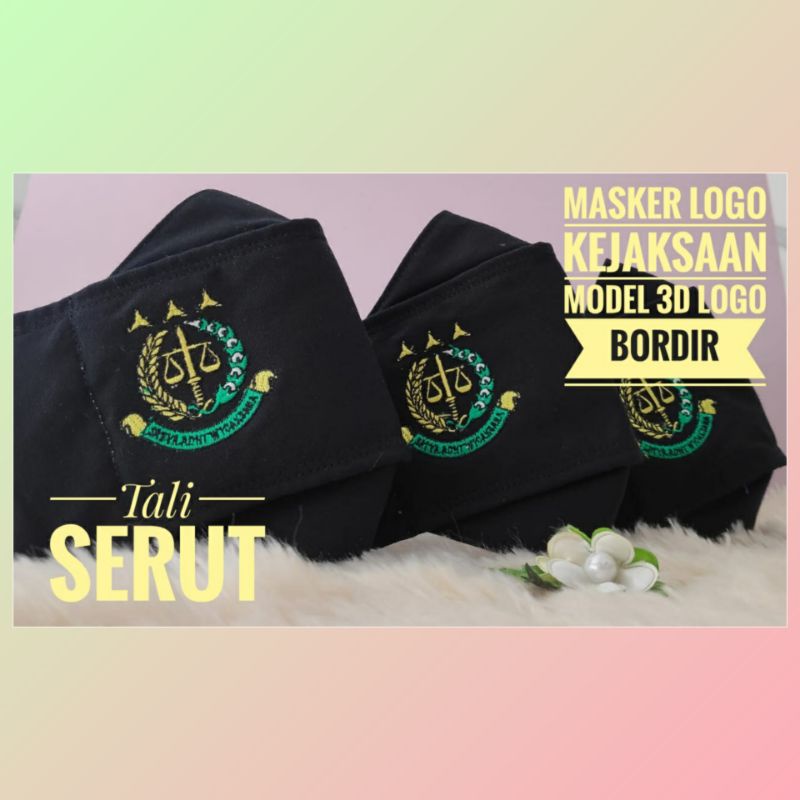 masker 3D logo kejaksaan bordir