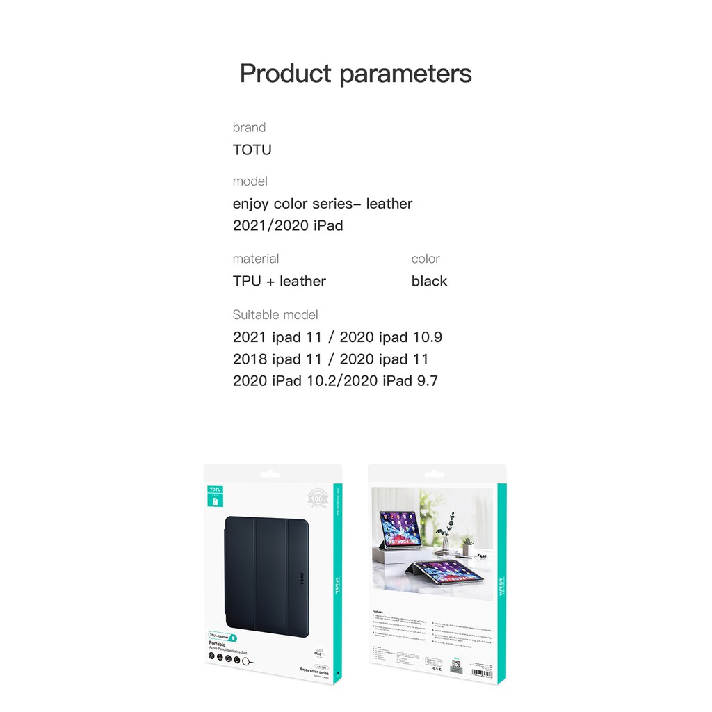 TOTU iPad 5/6 9.7&quot; 5/6th Gen Smart Case TPU dengan Pencil Slot