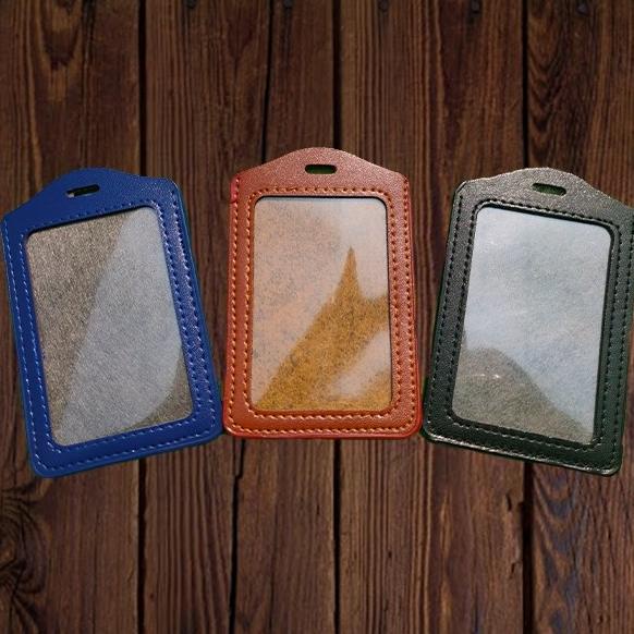 

Tempat ID Card Name Tag Holder Bahan Kulit