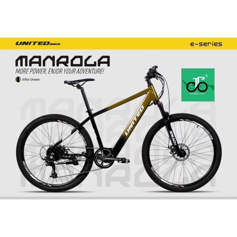 Sepeda MTB 27.5" E-Bike United Manrola TERBARU