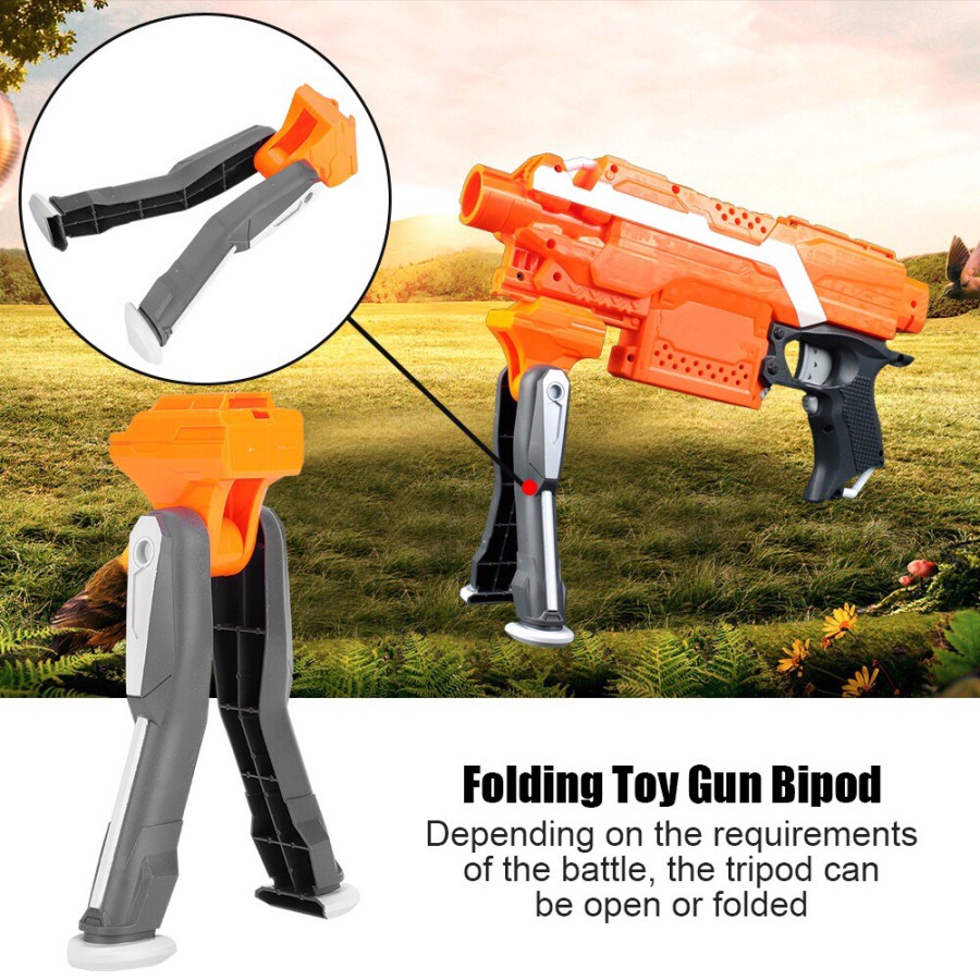 Nerf Gun Bipod kaki penyangga pistol mainan Original Kode (032)