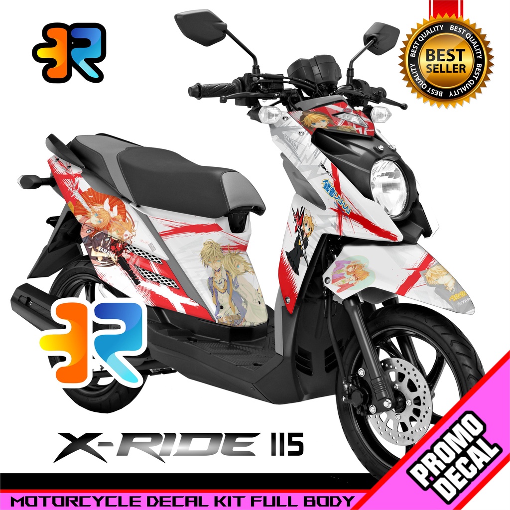 Decal Motor XRide 115 Desain Kagamine Rinlen Sticker Decal X-Ride 115 Full Body